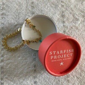 STARFISH PROJECT 14K Gold-Plated Bracelet NEW WITH BOX Adjustable Length